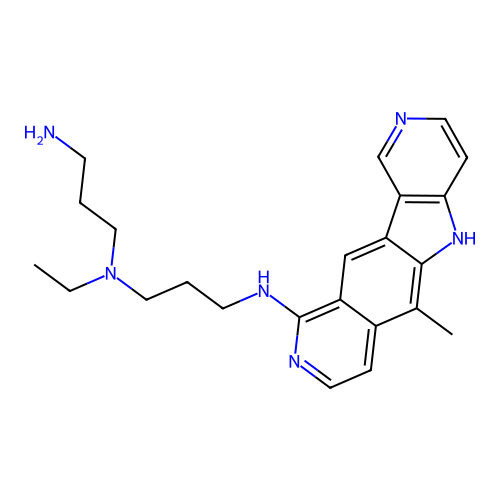 1,3-Propanediamine, N-(3-aminopropyl)-N-ethyl-N'-(6-methyl-5H-pyrido(3',4':4,5)pyrrolo(2,3-g)isoquinolin-10-yl)-, dihydrate structure