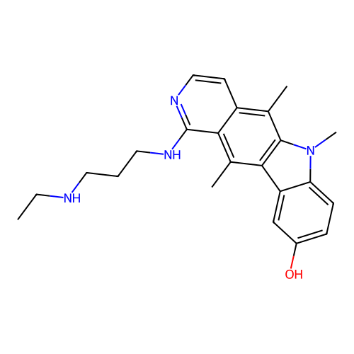 6H-Pyrido(4,3-b)carbazol-9-ol, 1-((3-(ethylamino)propyl)amino)-5,6,11-trimethyl- structure