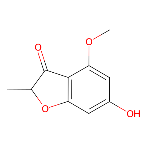 6-Hydroxy-4-methoxy-2-methyl-1-benzofuran-3(2H)-one structure