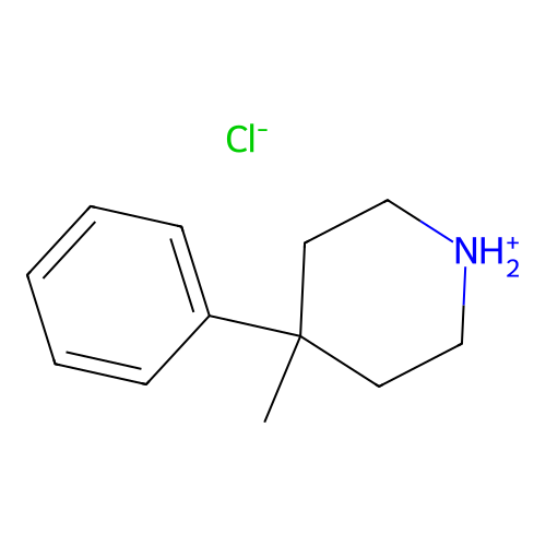 4-Methyl-4-phenylpiperidin-1-ium;chloride structure