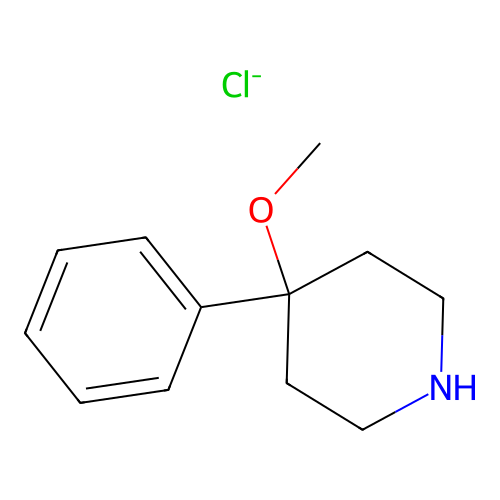 4-Methoxy-4-phenylpiperidinium chloride structure