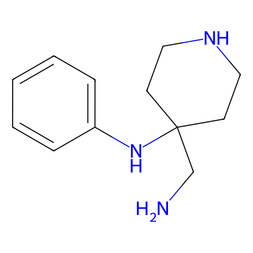4-(Phenylamino)piperidine-4-methylamine structure