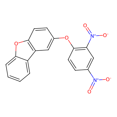2-(2,4-Dinitrophenoxy)dibenzofuran structure