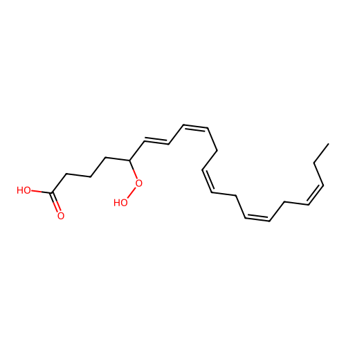 (6E,8Z,11Z,14Z,17Z)-5-Hydroperoxy-6,8,11,14,17-eicosapentaenoic acid structure