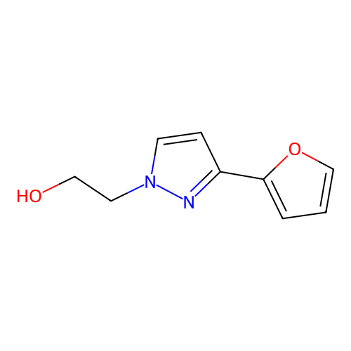 2-[3-(2-furyl)-1H-pyrazol-1-yl]-1-ethanol structure