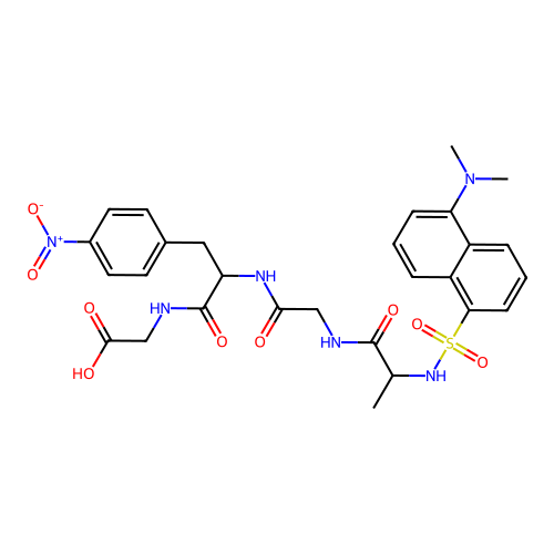N-Dansyl-D-Ala-Gly-p-nitro-Phe-Gly structure