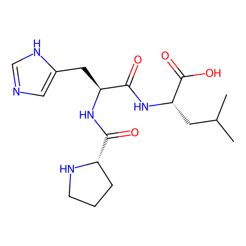 H-Pro-his-leu-OH structure