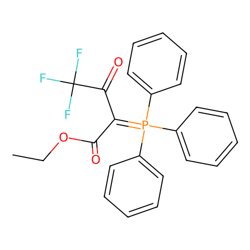 Ethyl 4,4,4-trifluoro-2-(triphenylphosphoranylidene)acetoacetate structure