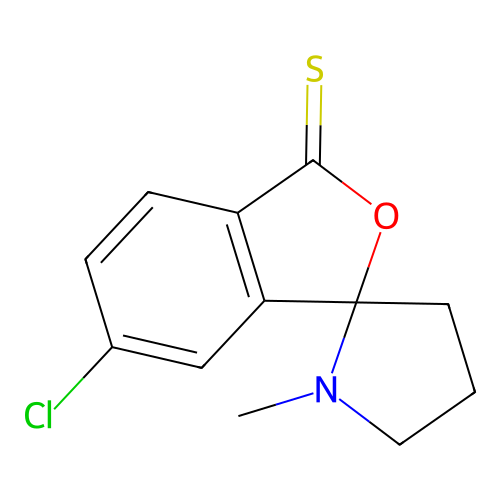 Spiro(benzo(c)thiophene-1(3H),2'-pyrrolidin)-3-one, 6-chloro-1'-methyl- structure