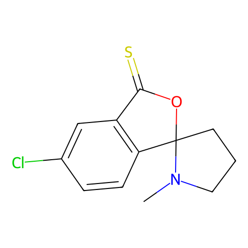 Spiro(benzo(c)thiophene-1(3H),2'-pyrrolidin)-3-one, 5-chloro-1'-methyl- structure