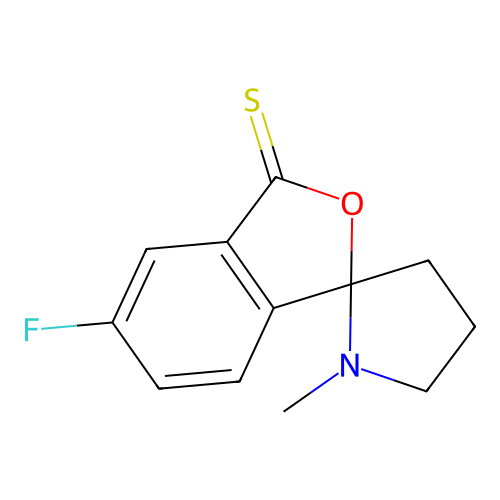 Spiro(benzo(c)thiophene-1(3H),2'-pyrrolidin)-3-one, 5-fluoro-1'-methyl- structure