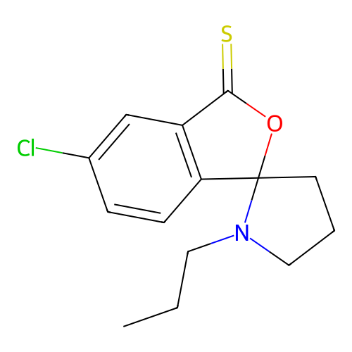 Spiro(benzo(c)thiophene-1(3H),2'-pyrrolidin)-3-one, 5-chloro-1'-propyl- structure