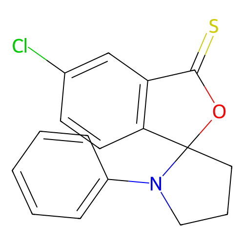 Spiro(benzo(c)thiophene-1(3H),2'-pyrrolidin)-3-one, 5-chloro-1'-phenyl- structure