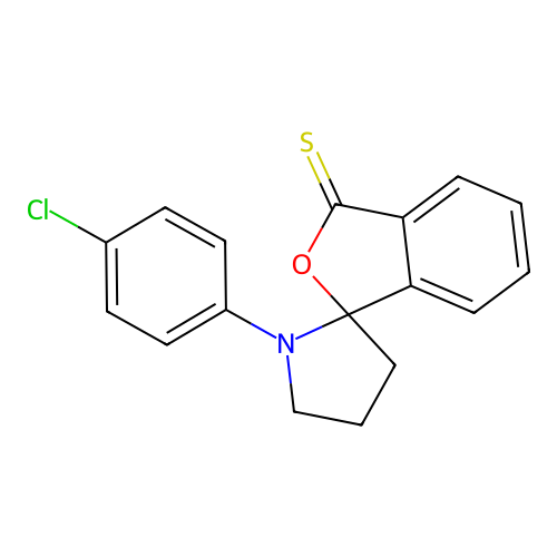 Spiro(benzo(c)thiophene-1(3H),2'-pyrrolidin)-3-one, 1'-(4-chlorophenyl)- structure