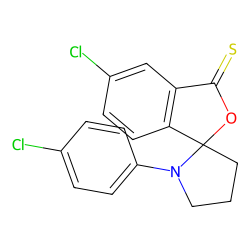 5-Chloro-1'-(4-chlorophenyl)spiro(benzo(c)thiophene-1(3H),2'-pyrrolidin)-3-one structure