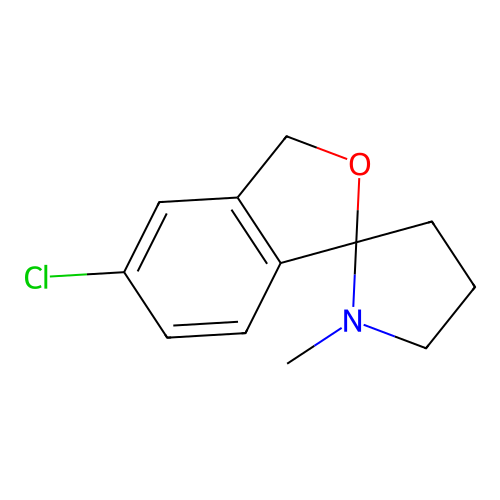 Spiro(isobenzofuran-1(3H),2'-pyrrolidine), 5-chloro-1'-methyl- structure