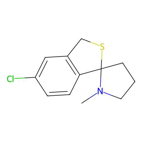 Spiro(benzo(c)thiophene-1(3H),2'-pyrrolidine), 5-chloro-1'-methyl- structure