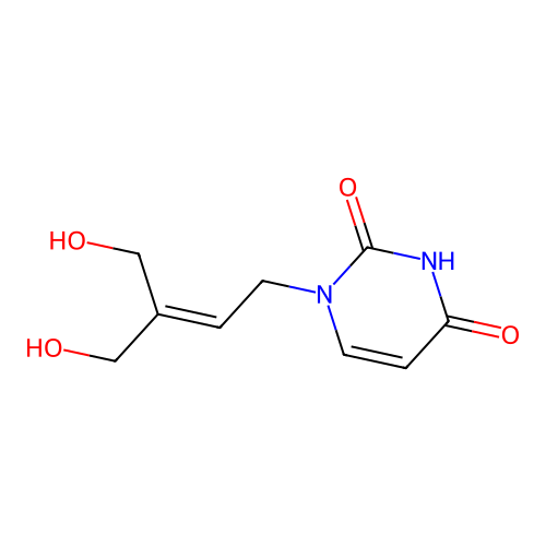 1-[4-Hydroxy-3-(hydroxymethyl)but-2-enyl]pyrimidine-2,4-dione structure