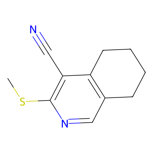 4-Isoquinolinecarbonitrile, 5,6,7,8-tetrahydro-3-(methylthio)- structure