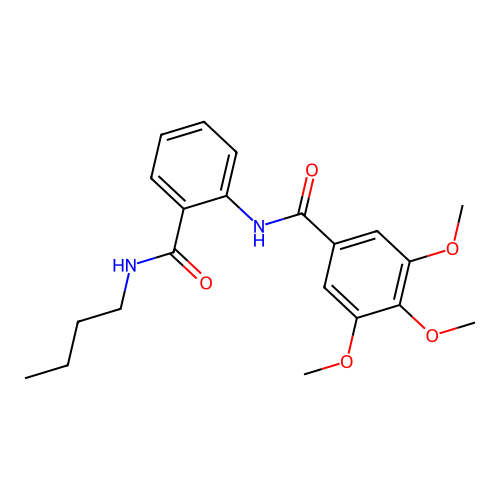 N-[2-(butylcarbamoyl)phenyl]-3,4,5-trimethoxybenzamide structure