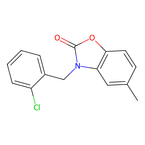 3-[(2-Chlorophenyl)methyl]-5-methyl-2,3-dihydro-1,3-benzoxazol-2-one structure