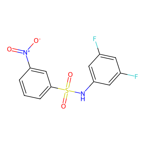 N-(3,5-difluorophenyl)-3-nitrobenzenesulfonamide structure