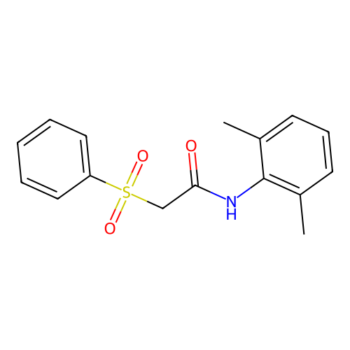 2-(benzenesulfonyl)-N-(2,6-dimethylphenyl)acetamide structure