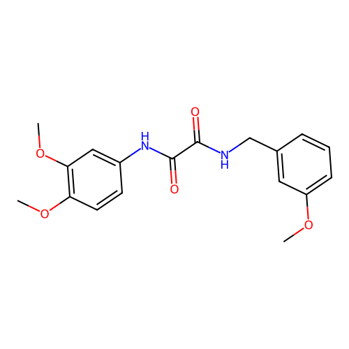 N1-(3,4-dimethoxyphenyl)-N2-(3-methoxybenzyl)oxalamide structure