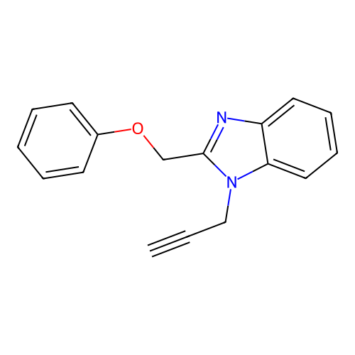 2-(phenoxymethyl)-1-(prop-2-yn-1-yl)-1H-benzimidazole structure