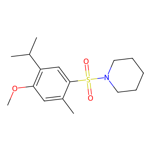 1-(4-Methoxy-2-methyl-5-propan-2-ylphenyl)sulfonylpiperidine structure
