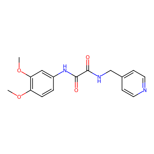 N'-(3,4-dimethoxyphenyl)-N-(pyridin-4-ylmethyl)oxamide structure