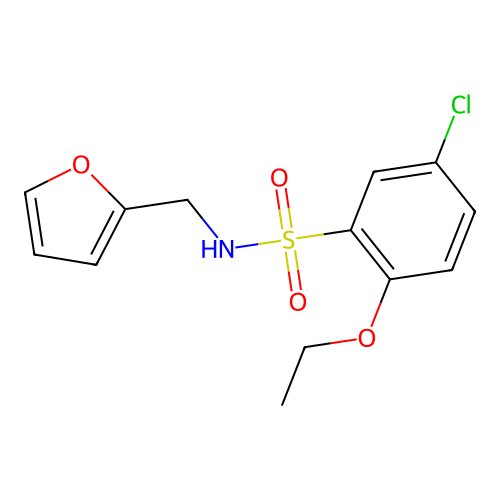 5-chloro-2-ethoxy-N-(furan-2-ylmethyl)benzenesulfonamide structure
