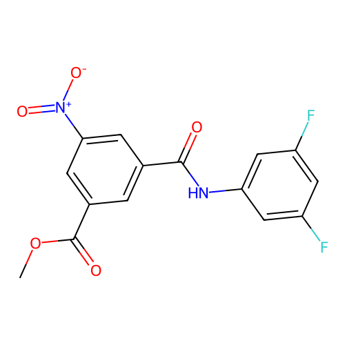 Methyl 3-[(3,5-difluorophenyl)carbamoyl]-5-nitrobenzoate structure