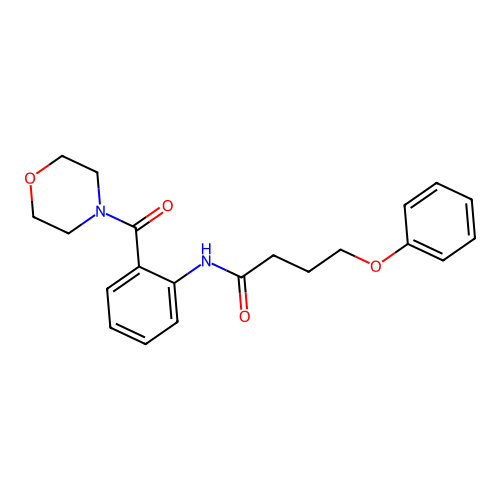 N-[2-(morpholine-4-carbonyl)phenyl]-4-phenoxybutanamide structure