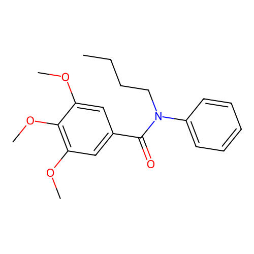 N-butyl-3,4,5-trimethoxy-N-phenylbenzamide structure