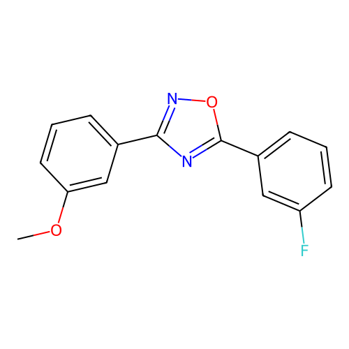 5-(3-Fluorophenyl)-3-(3-methoxyphenyl)-1,2,4-oxadiazole structure