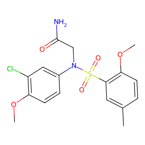 2-(3-chloro-4-methoxy-N-(2-methoxy-5-methylphenyl)sulfonylanilino)acetamide structure