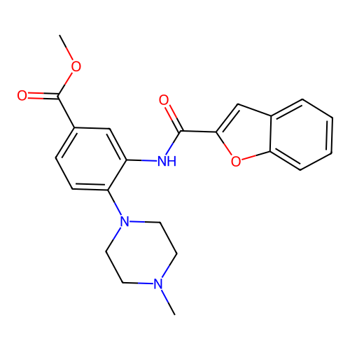 Methyl 3-(benzofuran-2-carboxamido)-4-(4-methylpiperazin-1-yl)benzoate structure