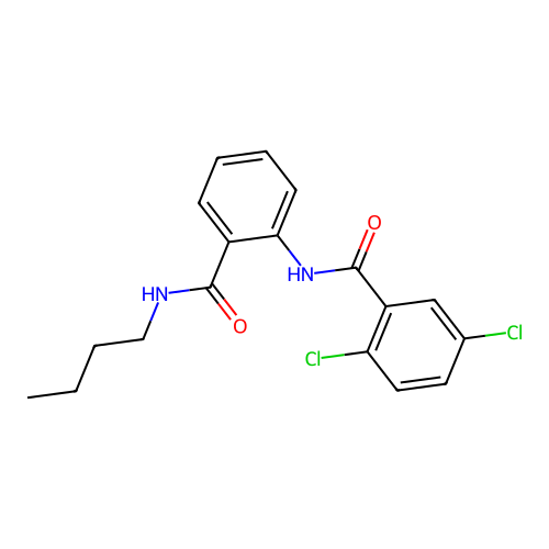 N-[2-(butylcarbamoyl)phenyl]-2,5-dichlorobenzamide structure