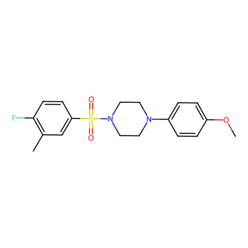 1-[(4-Fluoro-3-methylphenyl)sulfonyl]-4-(4-methoxyphenyl)piperazine structure