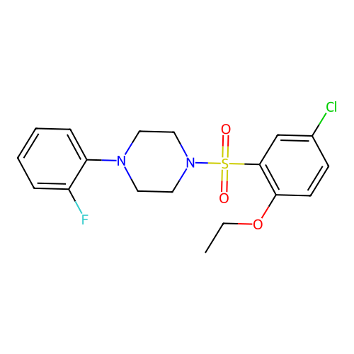 1-(5-Chloro-2-ethoxybenzenesulfonyl)-4-(2-fluorophenyl)piperazine structure