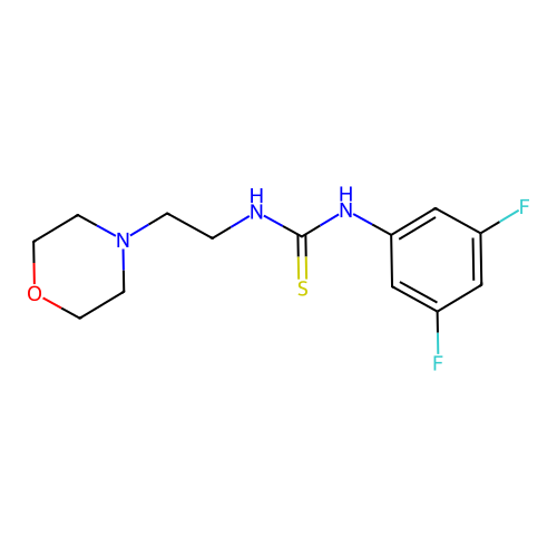 1-(3,5-Difluorophenyl)-3-(2-morpholin-4-ylethyl)thiourea structure
