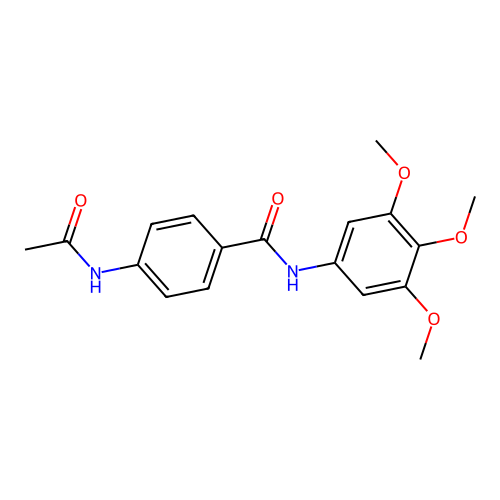 4-acetamido-N-(3,4,5-trimethoxyphenyl)benzamide structure