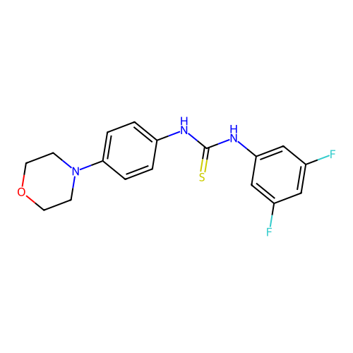 1-(3,5-Difluorophenyl)-3-(4-morpholin-4-ylphenyl)thiourea structure