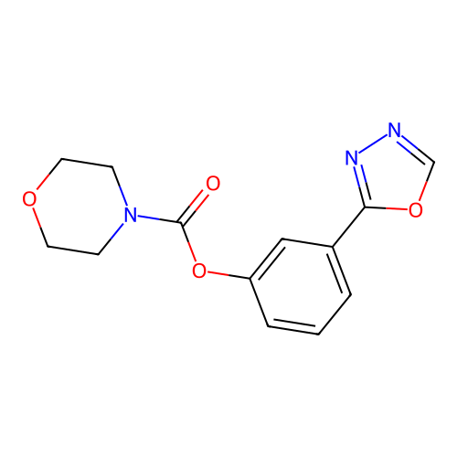 3-(1,3,4-Oxadiazol-2-yl)phenyl 4-morpholinecarboxylate structure