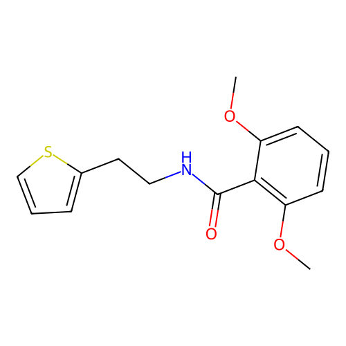 2,6-dimethoxy-N-(2-thiophen-2-ylethyl)benzamide structure