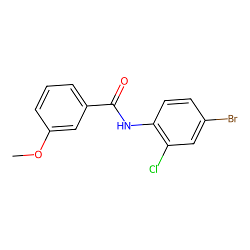 N-(4-bromo-2-chlorophenyl)-3-methoxybenzamide structure