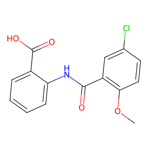 2-{[(5-Chloro-2-methoxyphenyl)carbonyl]amino}benzoic acid structure