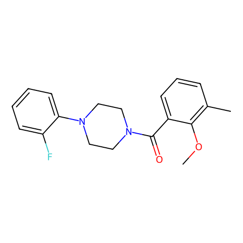 [4-(2-Fluorophenyl)piperazin-1-yl]-(2-methoxy-3-methylphenyl)methanone structure