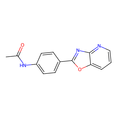 N-[4-([1,3]oxazolo[4,5-b]pyridin-2-yl)phenyl]acetamide structure